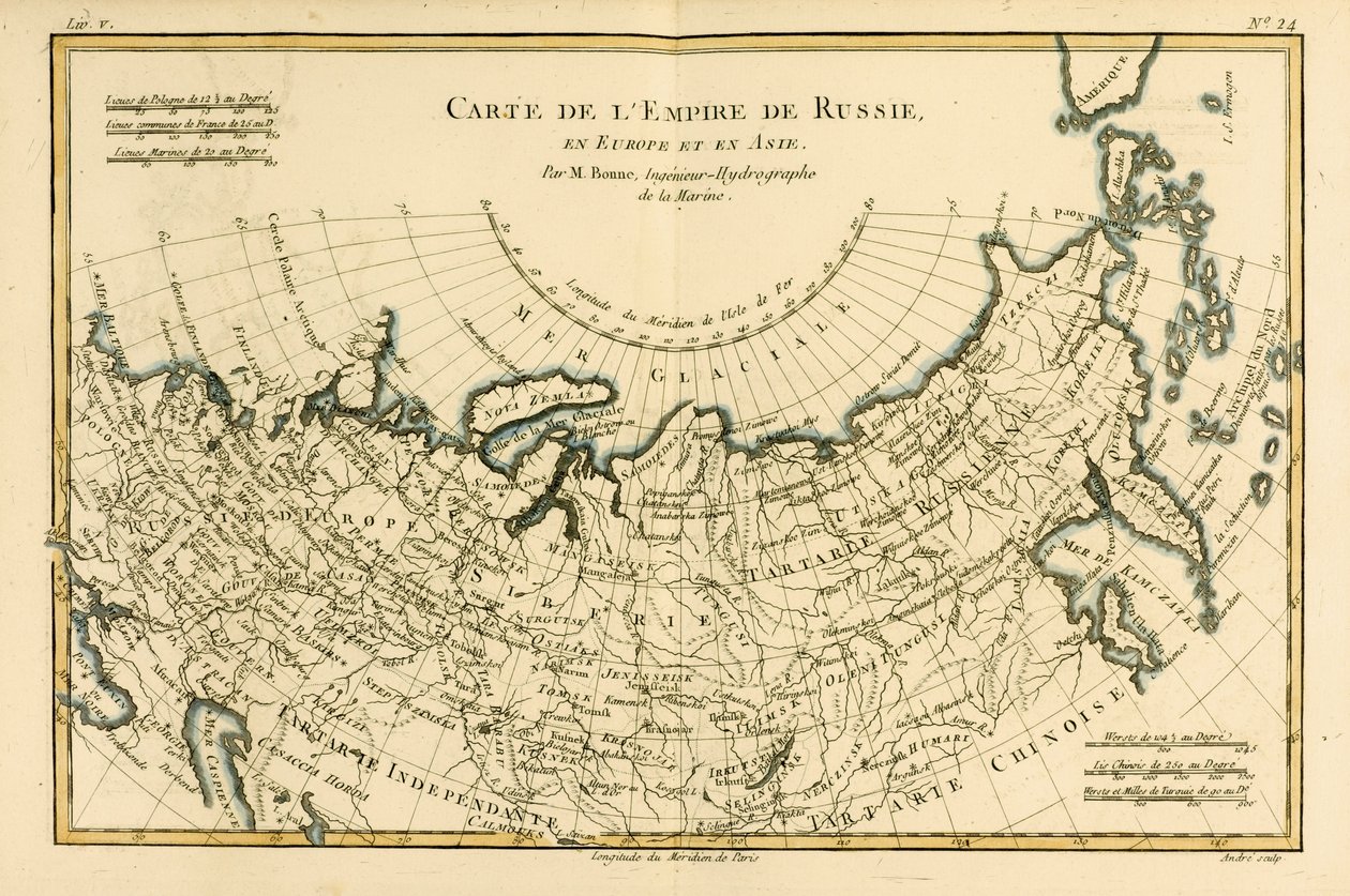 Kaart van het Russische Rijk, in Europa en Azië, uit 