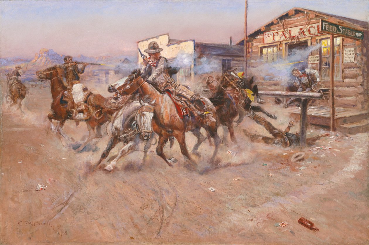 Rook van een .45 door Charles Marion Russell