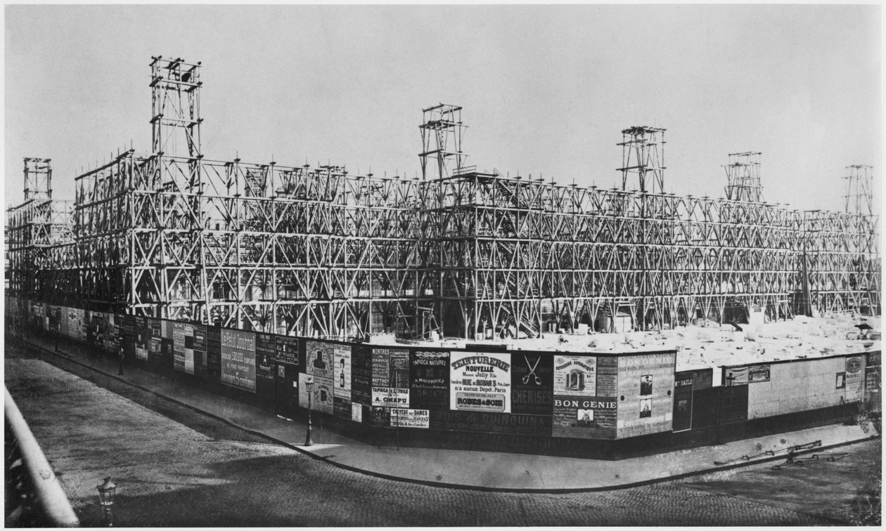 Bouw van de Opera, Parijs door Charles Marville
