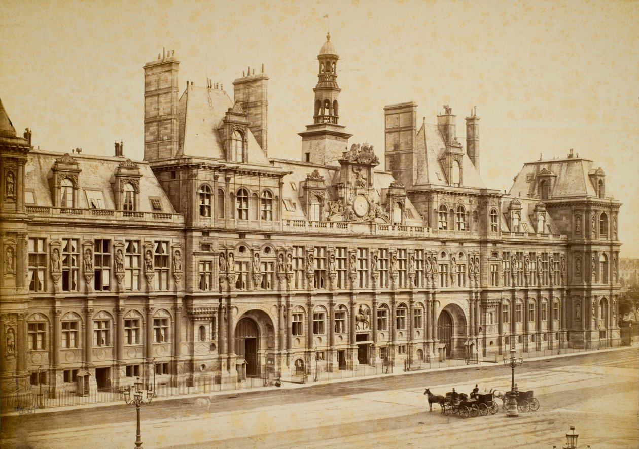 Stadhuis, Parijs door Charles Marville