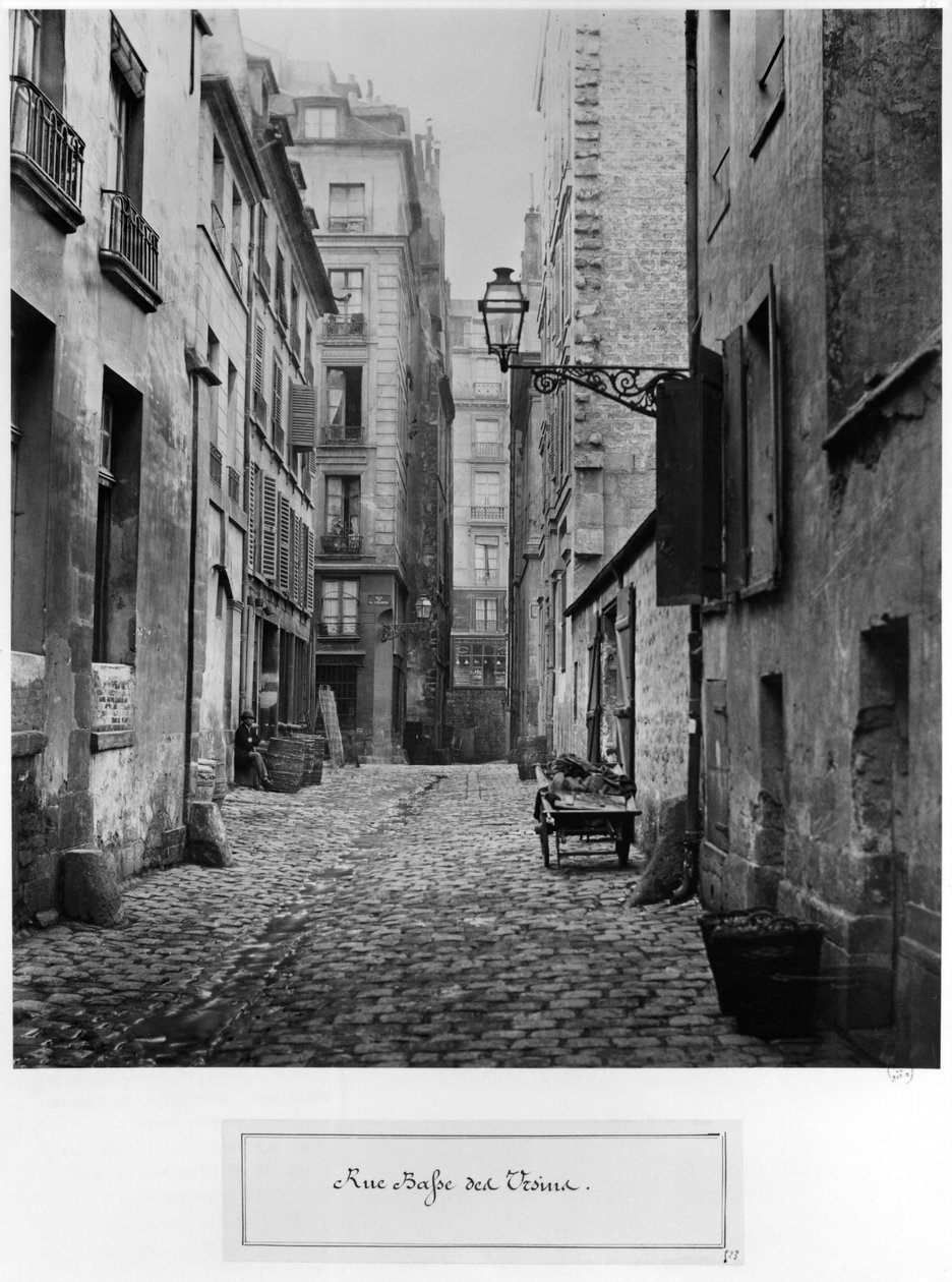Rue Basse des Ursins, Parijs, 1858-78 door Charles Marville