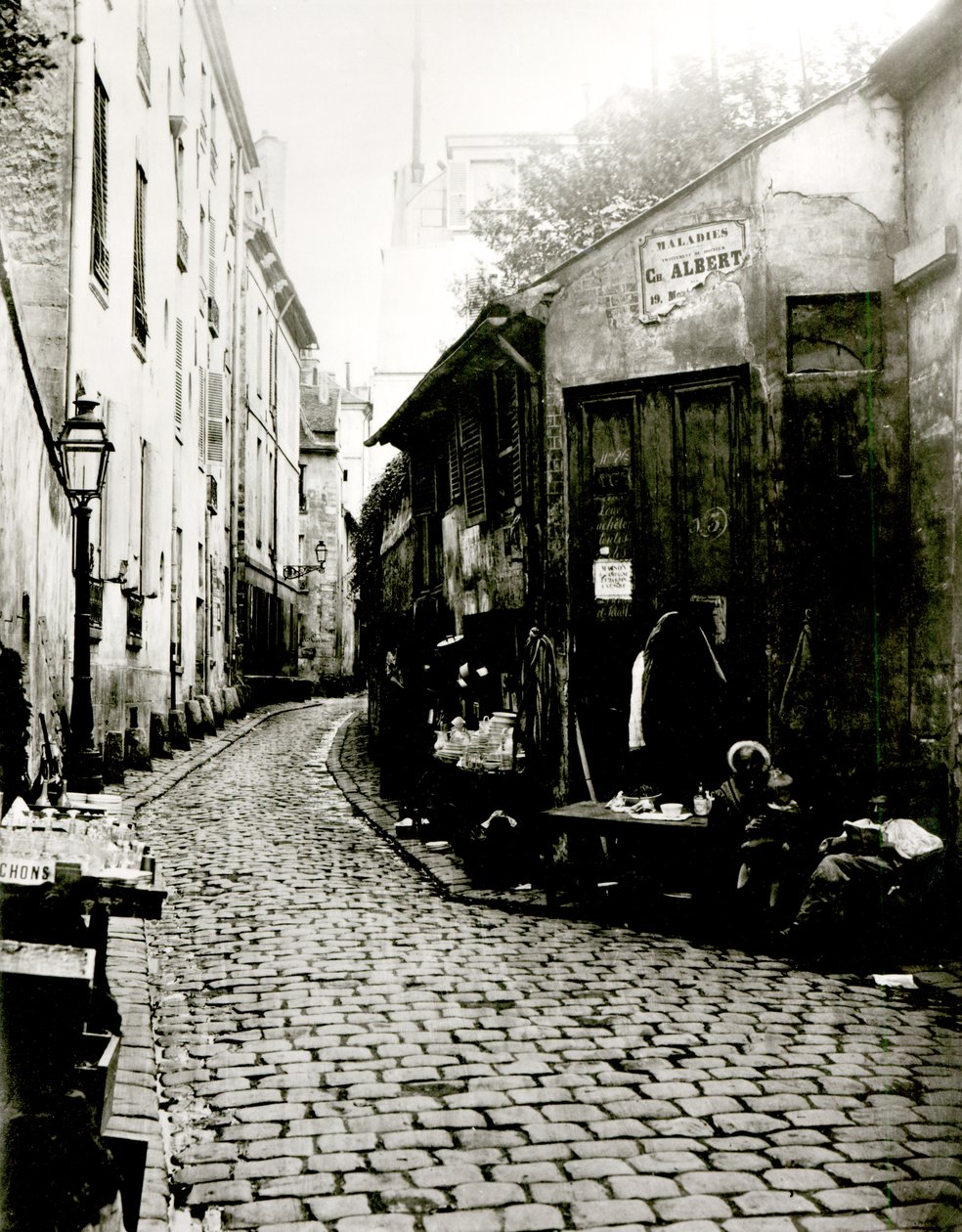 Rue du Jardinet en de doodlopende straat van Rohan, Parijs, 1858-78 door Charles Marville