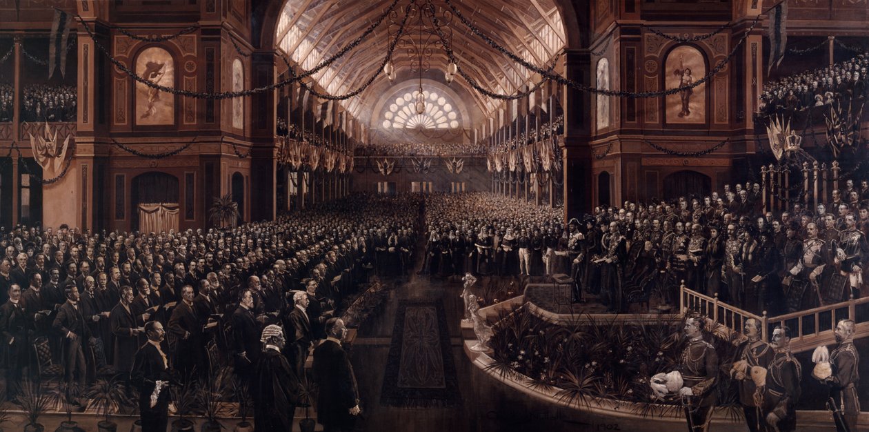 De opening van het eerste Gemenebestparlement door Charles Nuttal