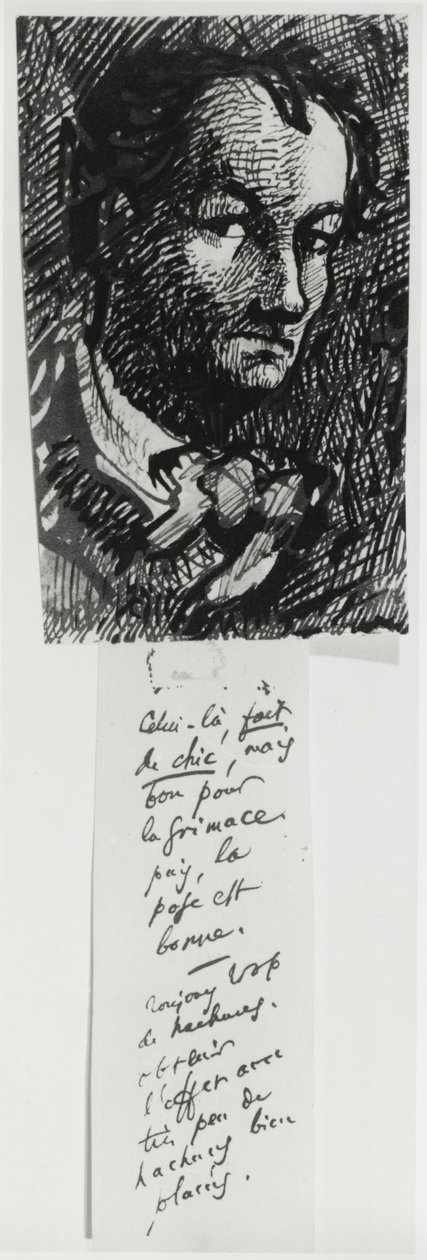Zelfportret door Charles Pierre Baudelaire