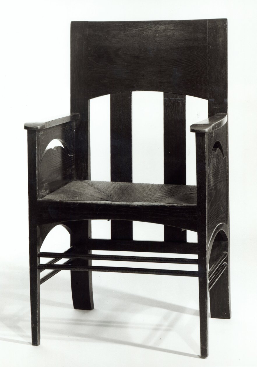 Armstoel, ca. 1897 door Charles Rennie Mackintosh