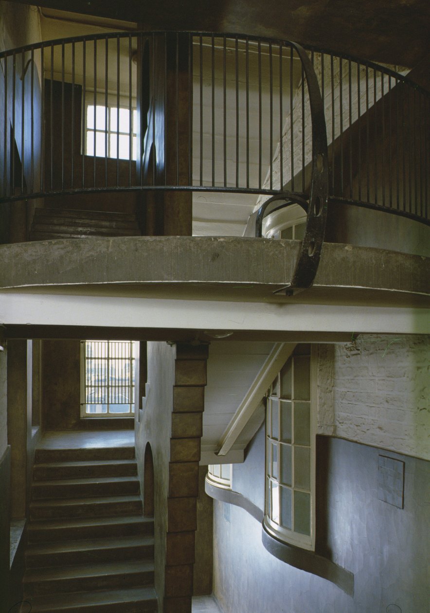 Uitzicht op de oostelijke trap, gebouwd 1897-99 door Charles Rennie Mackintosh