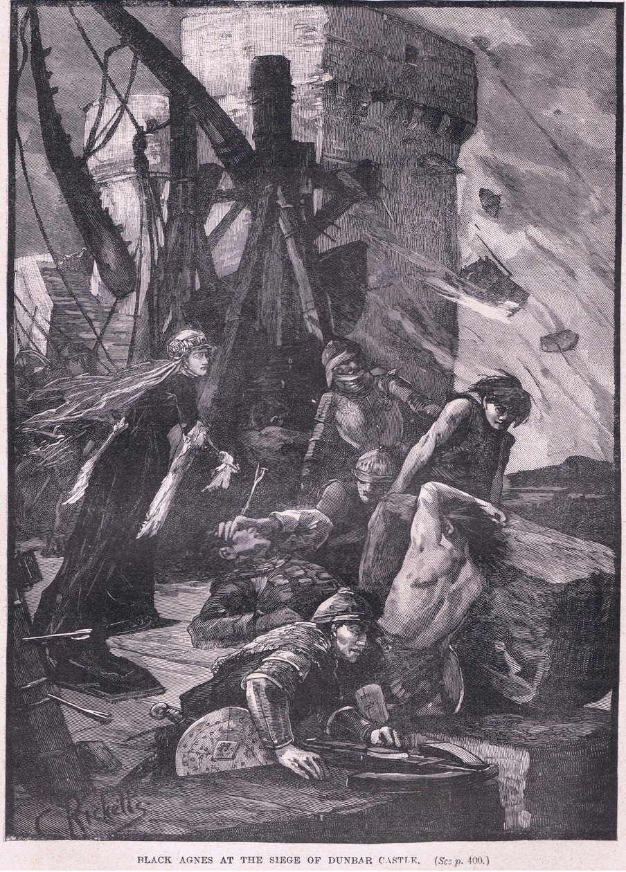 Zwarte Agnes bij het beleg van Dunbar Castle AD 1326 door Charles Ricketts
