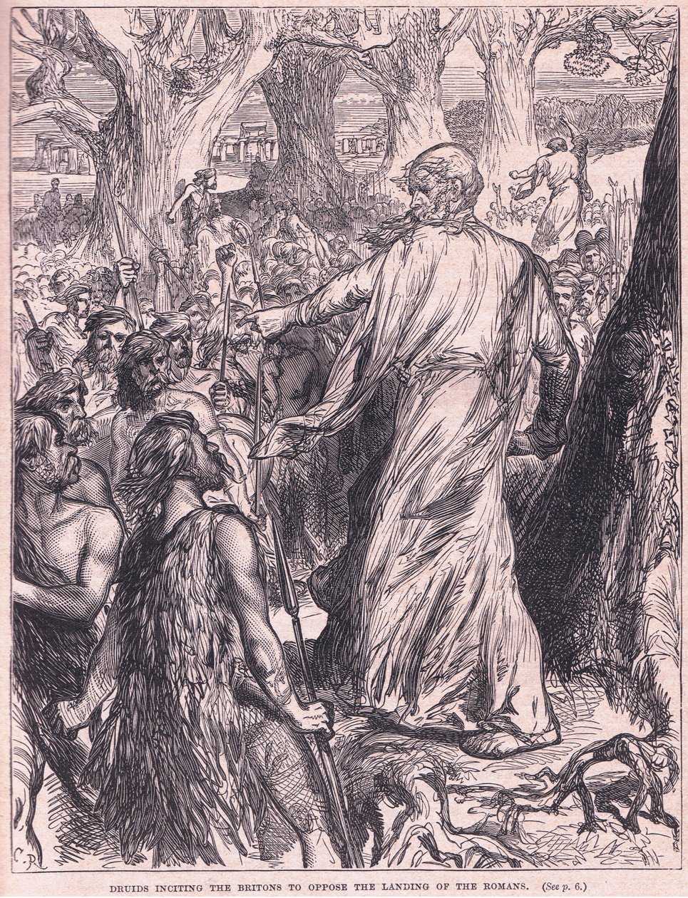 Druïden die de Britten Aanzetten om de Landing van de Romeinen te Weerstaan door Charles Ricketts