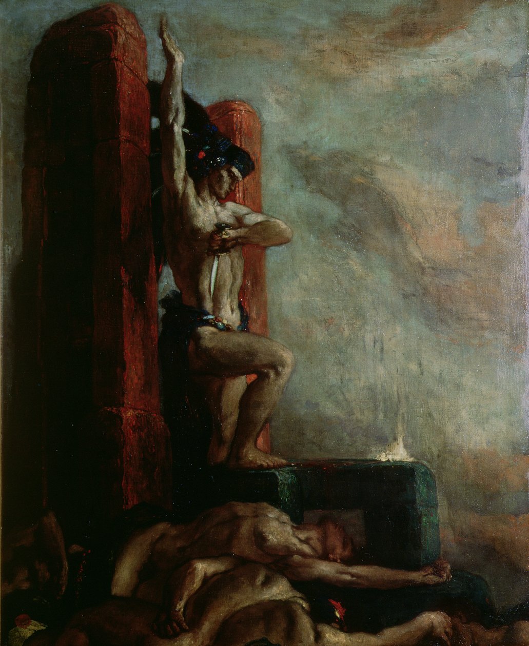 De dood van Montezuma (1466-1520), ca. 1924 door Charles Ricketts