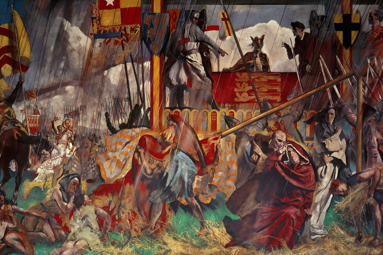 Ondertekening van de Magna Carta, 1215 door Charles Sims