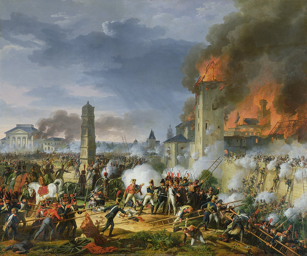 De aanval en inname van Ratisbon, 23 april 1809, 1810 door Charles Thevenin
