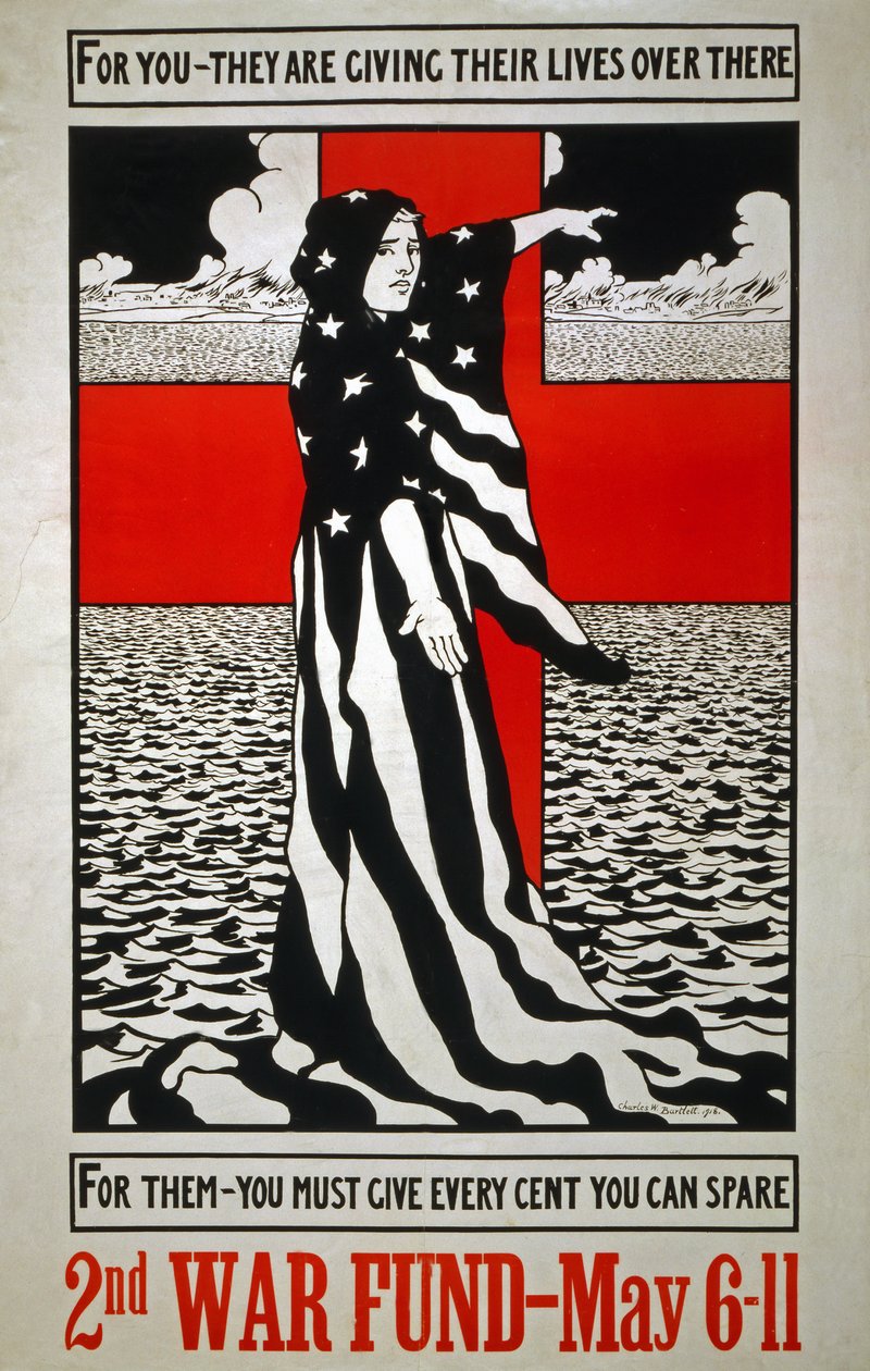 Voor jou - ze geven hun leven daar, 1918 door Charles William Bartlett