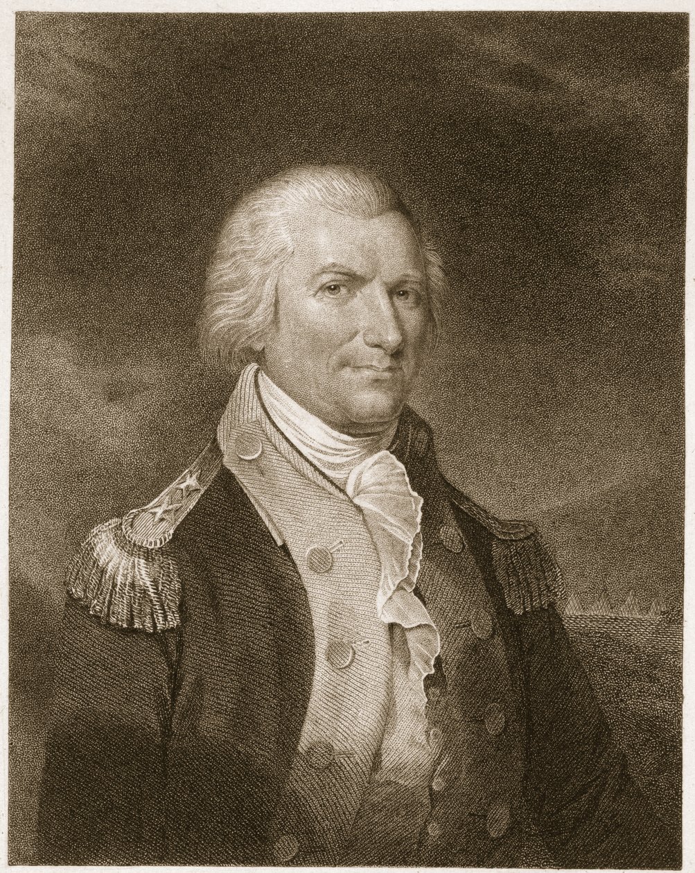 Generaal-majoor Arthur St. Clair, gegraveerd door Edward Wellmore (fl.1835) naar een tekening van het origineel door James Barton Longacre (1794-1869) door Charles Willson Peale