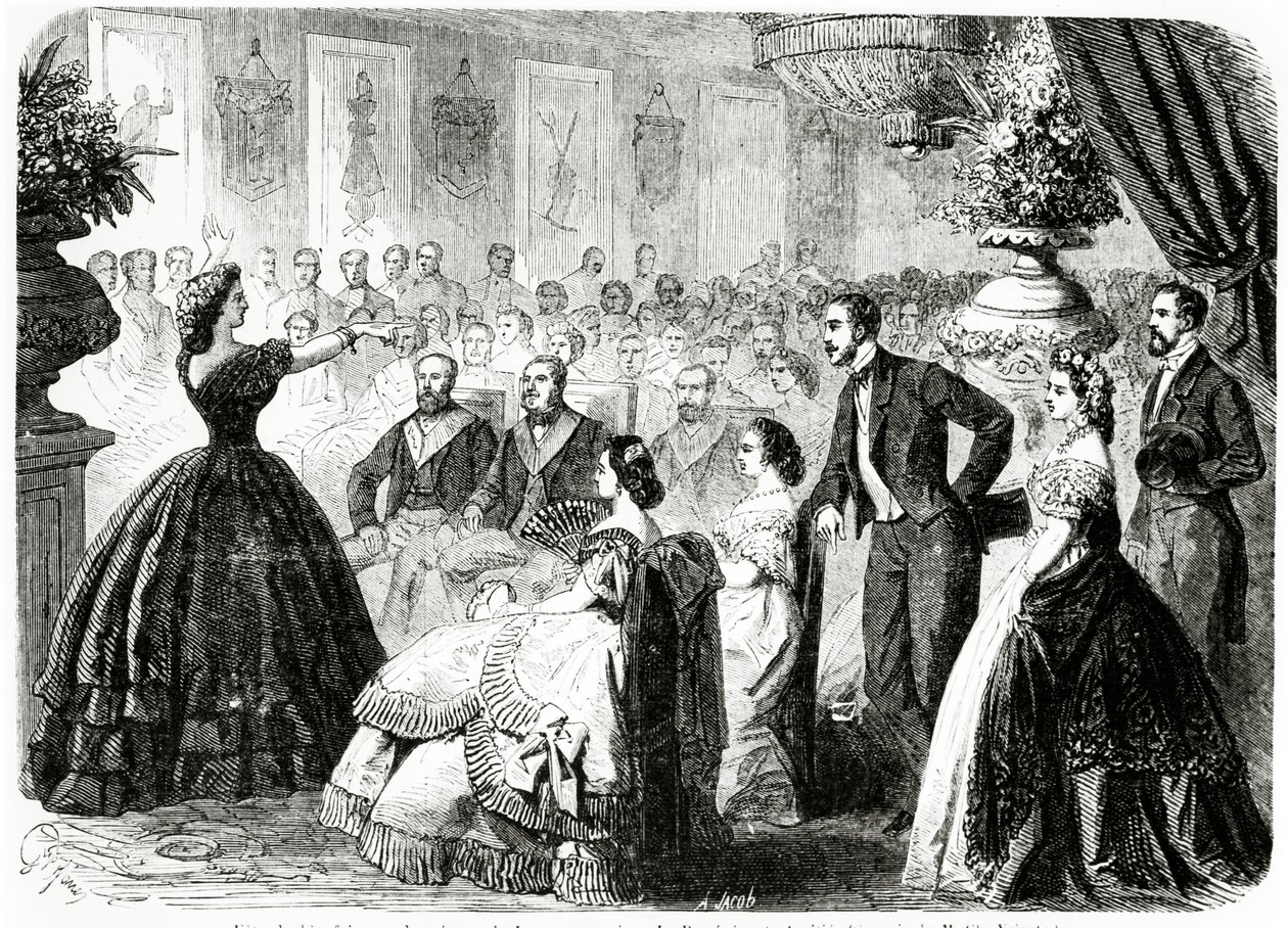 Liefdadigheidsfeest in de Vrijmetselaarsloge van Volhardende Vriendschap, Grand Orient van Frankrijk, Parijs, 1862 door Charles Yriarte