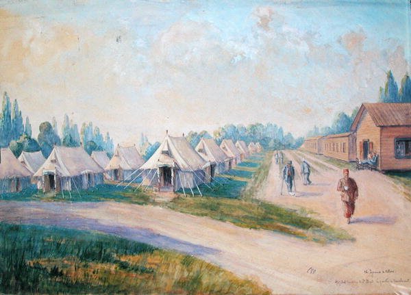 Het Herstelkwartier van het Canadese Militaire Ziekenhuis in St. Cloud door Charles-Andre Igounet de Villers