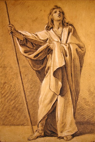 Studie van Sint Rochus door Charles Michel Ange Challe