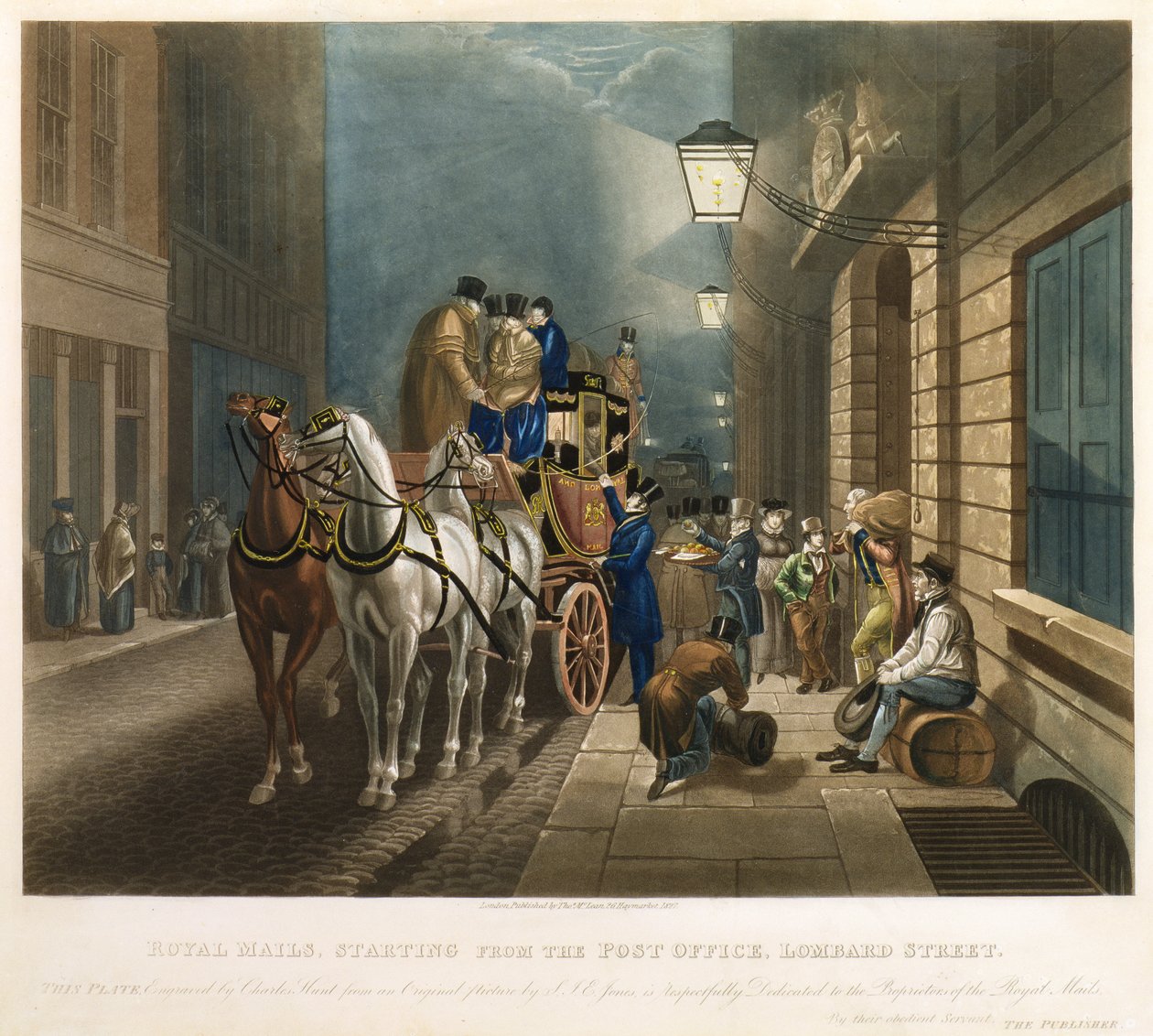 Koninklijke Post vertrekt vanaf het Postkantoor, Lombardstraat door Charles Hunt