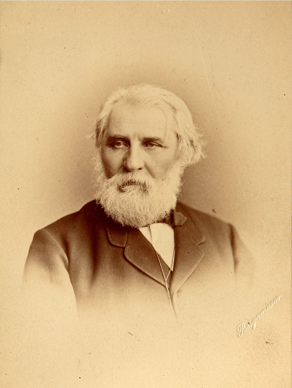 Portret van de auteur Ivan Sergejevitsj Toergenjev (1818-1883) door Charles Bergamasco