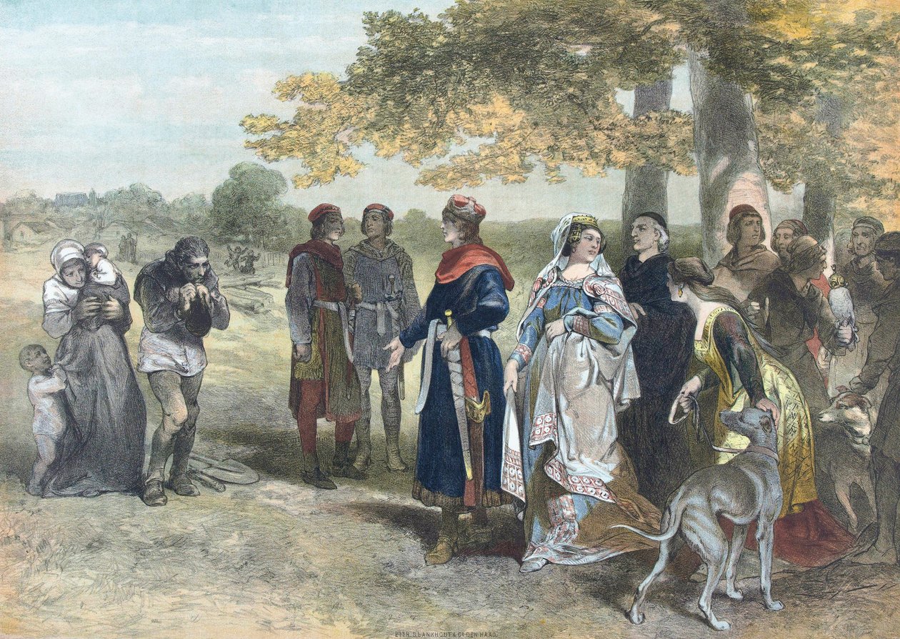 Floris V, Graaf van Holland en Zeeland door Charles (after) Rochussen