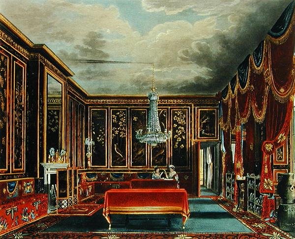 De Japanse kamer in Frogmore, gegraveerd door R. Reeve, uit 