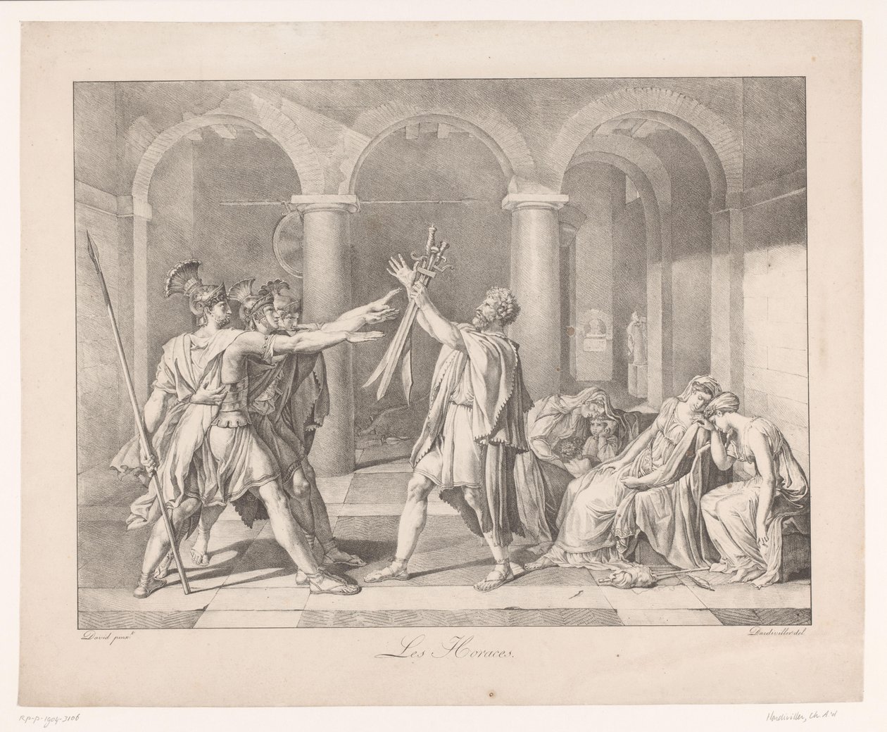 Eed van de Horatii door Charles Achille D