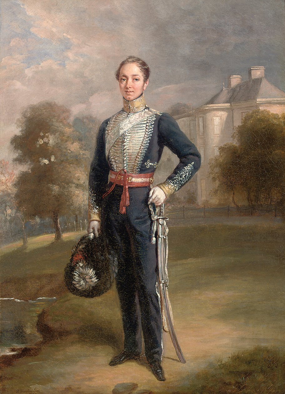 Portret van Luitenant George Ramsay van Lixmont, 1838 door Charles Achille DHardiviller