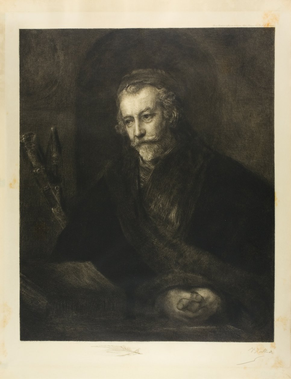 Portret van een Man met een Pet door Charles Albert Waltner