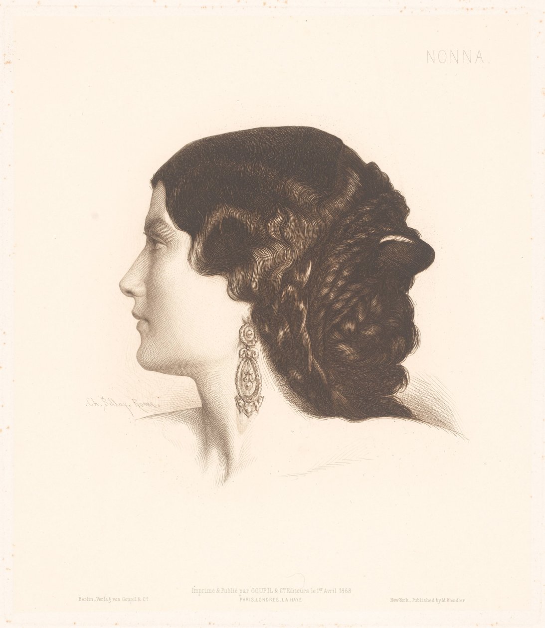 Portret van een Italiaanse vrouw door Charles Alphonse Paul Bellay