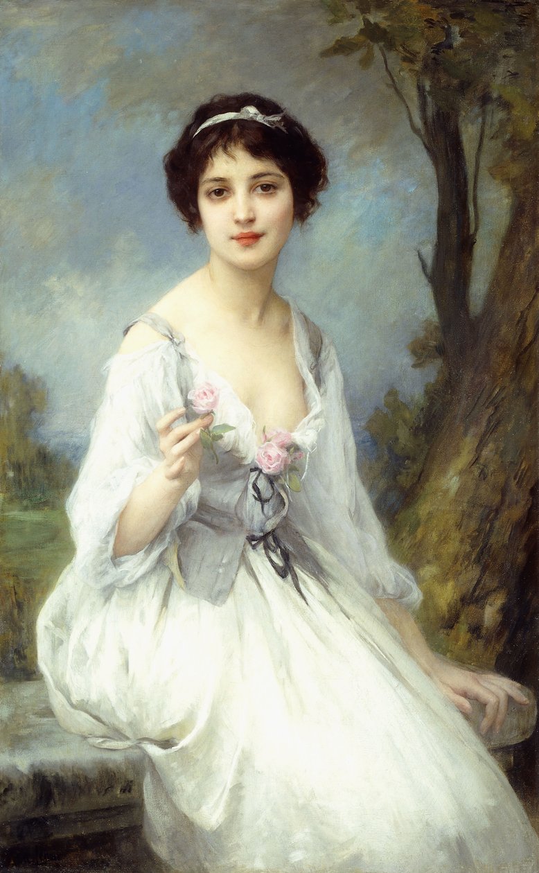 De roze roos door Charles Amable Lenoir