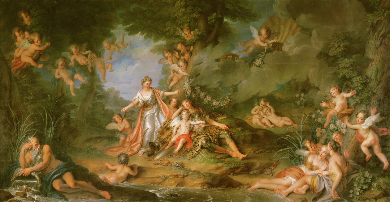 Armide die Renaud wil raken, 1741 door Charles Antoine Coypel