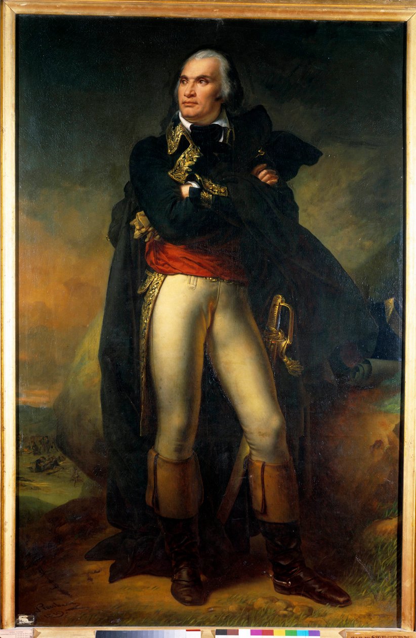 Portret van Charles Pichegru (1761-1804), opperbevelhebber van de legers van het Noorden, Sambre en Maas, Rijn en Moezel door Charles Auguste Steuben