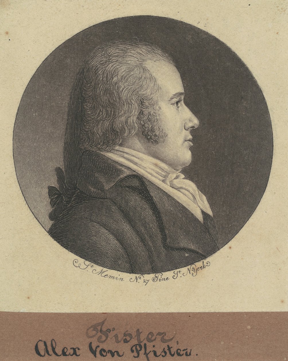 Alexander von Pfister door Charles B. J. Févret de Saint Mémin
