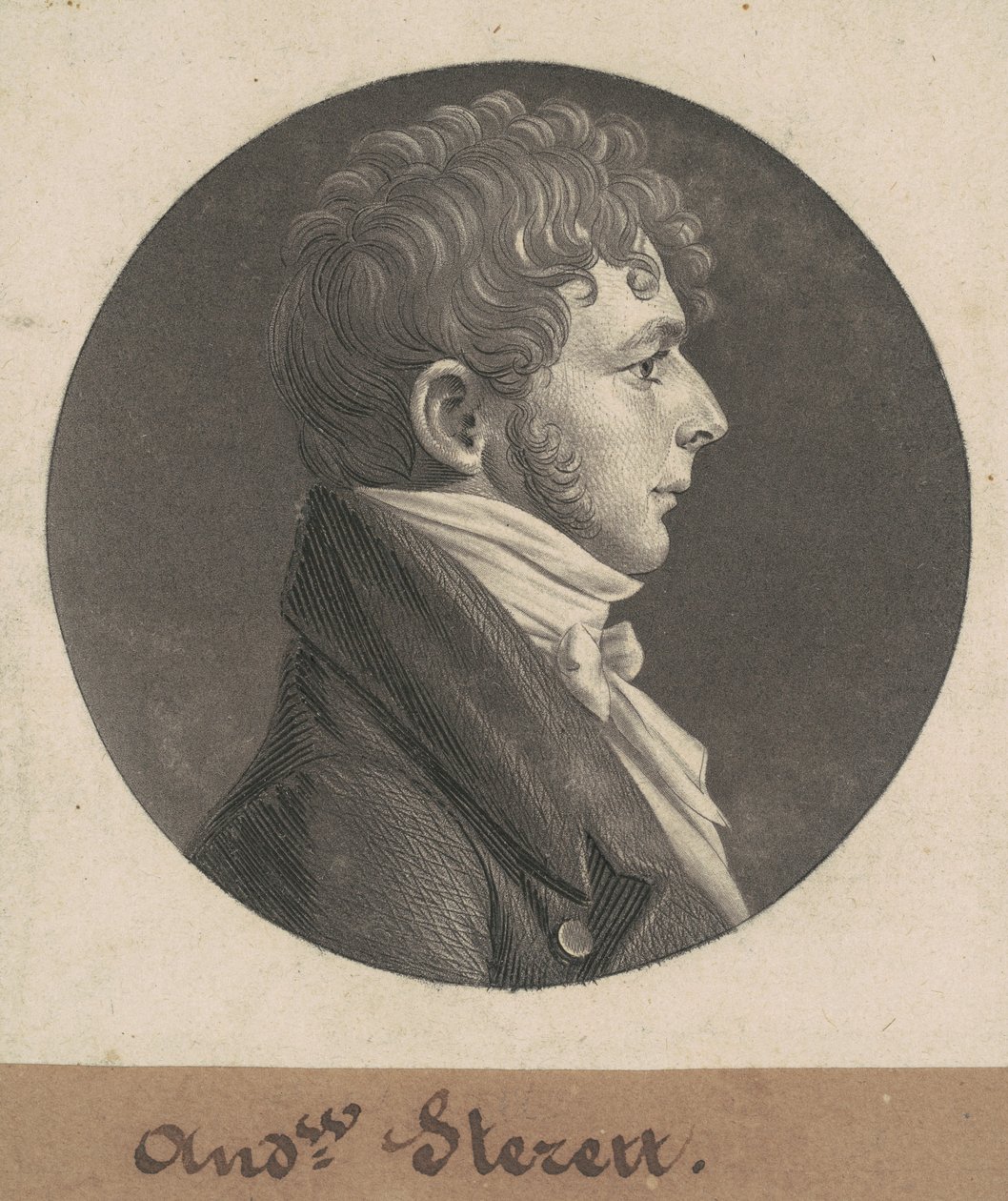 Andrew Sterett door Charles B. J. Févret de Saint Mémin