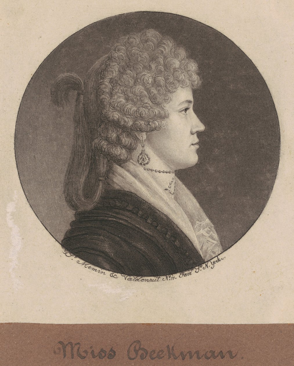 Ann Beekman door Charles B. J. Févret de Saint Mémin