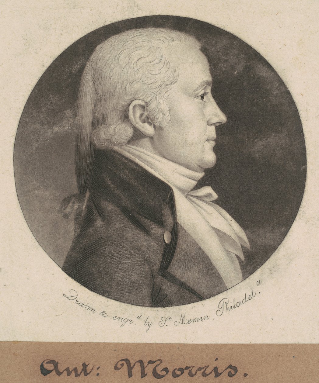 Anthony Morris door Charles B. J. Févret de Saint Mémin