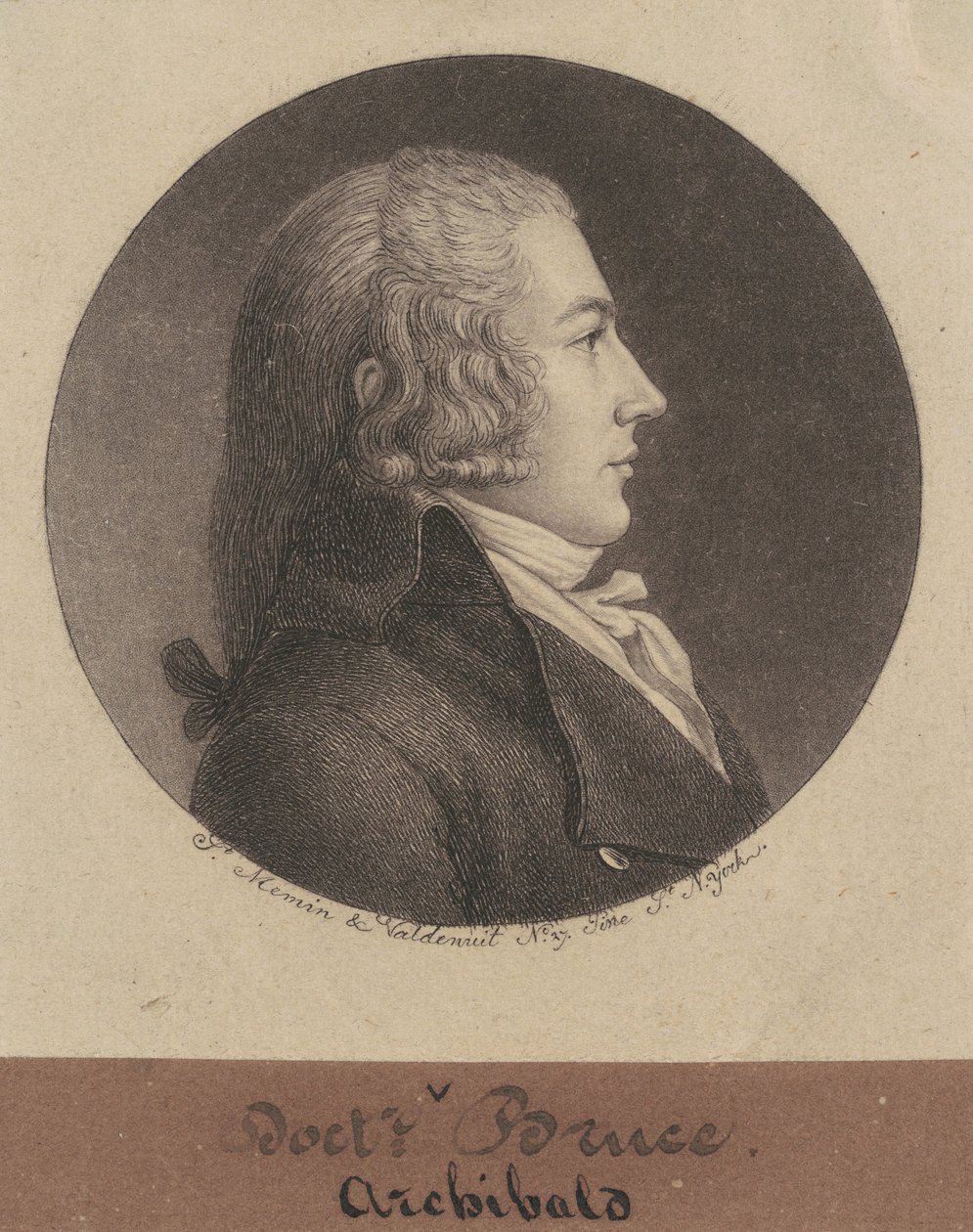 Archibald Bruce door Charles B. J. Févret de Saint Mémin