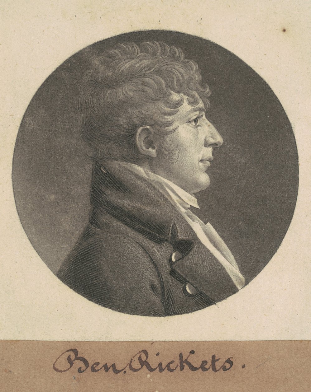Benjamin Ricketts door Charles B. J. Févret de Saint Mémin