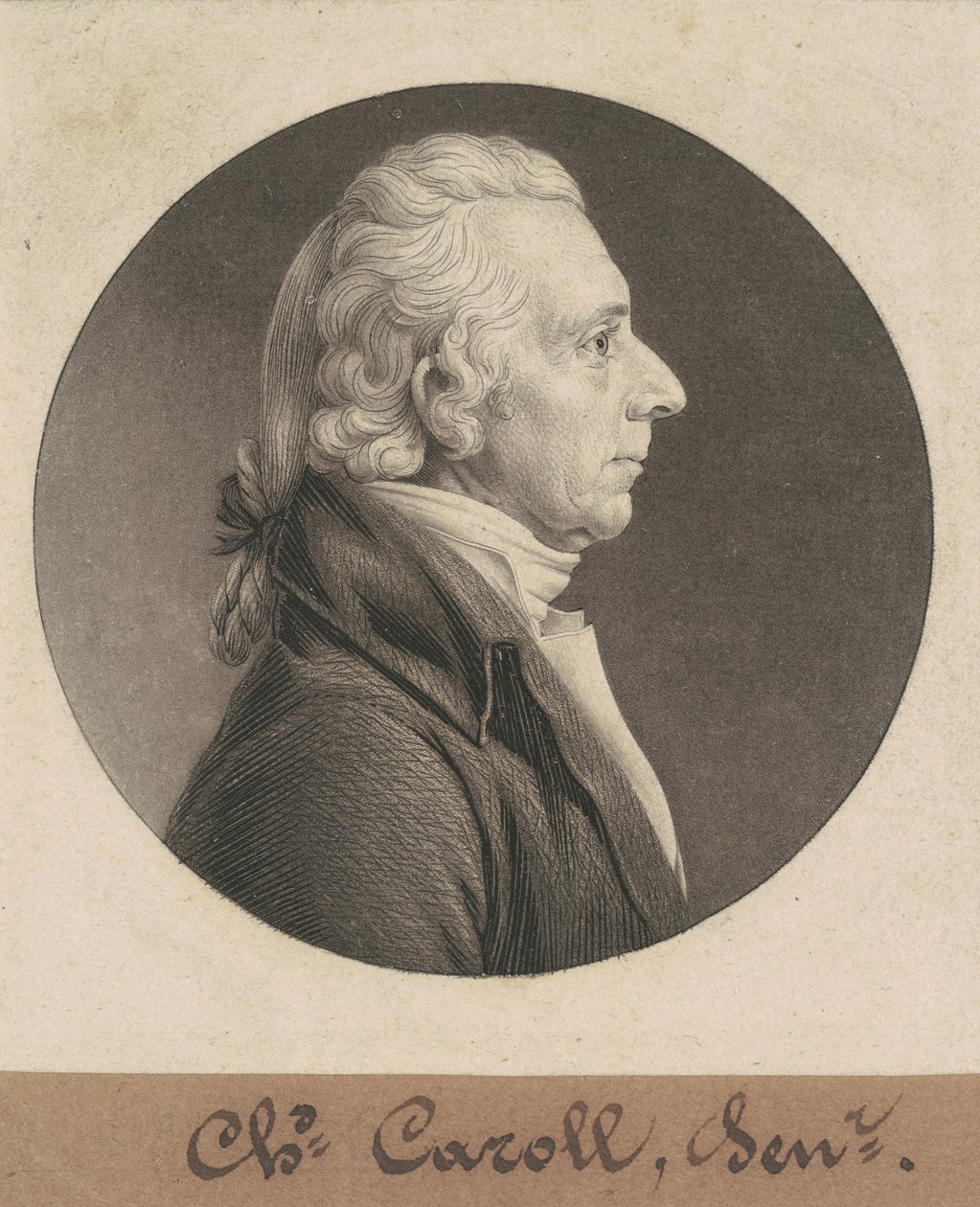 Charles Carroll door Charles B. J. Févret de Saint Mémin