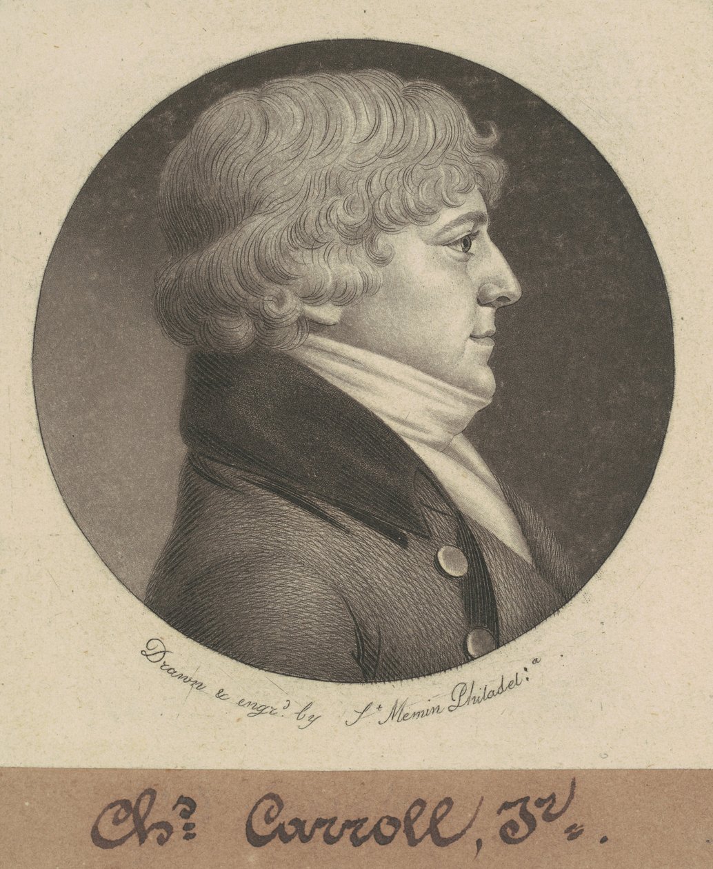 Charles Carroll, Jr. door Charles B. J. Févret de Saint Mémin