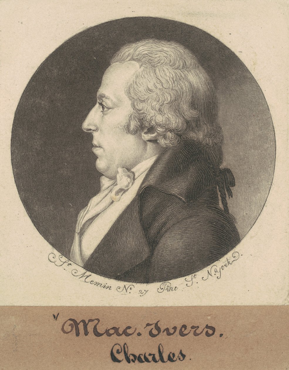 Charles McEvers door Charles B. J. Févret de Saint Mémin