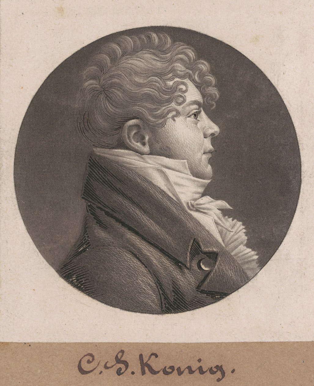 Christian Simon Konig door Charles B. J. Févret de Saint Mémin