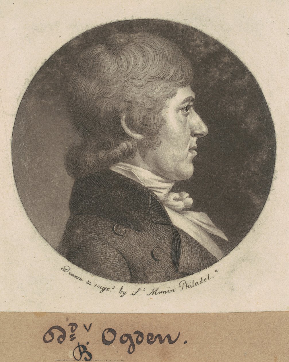 David Bayard Ogden door Charles B. J. Févret de Saint Mémin