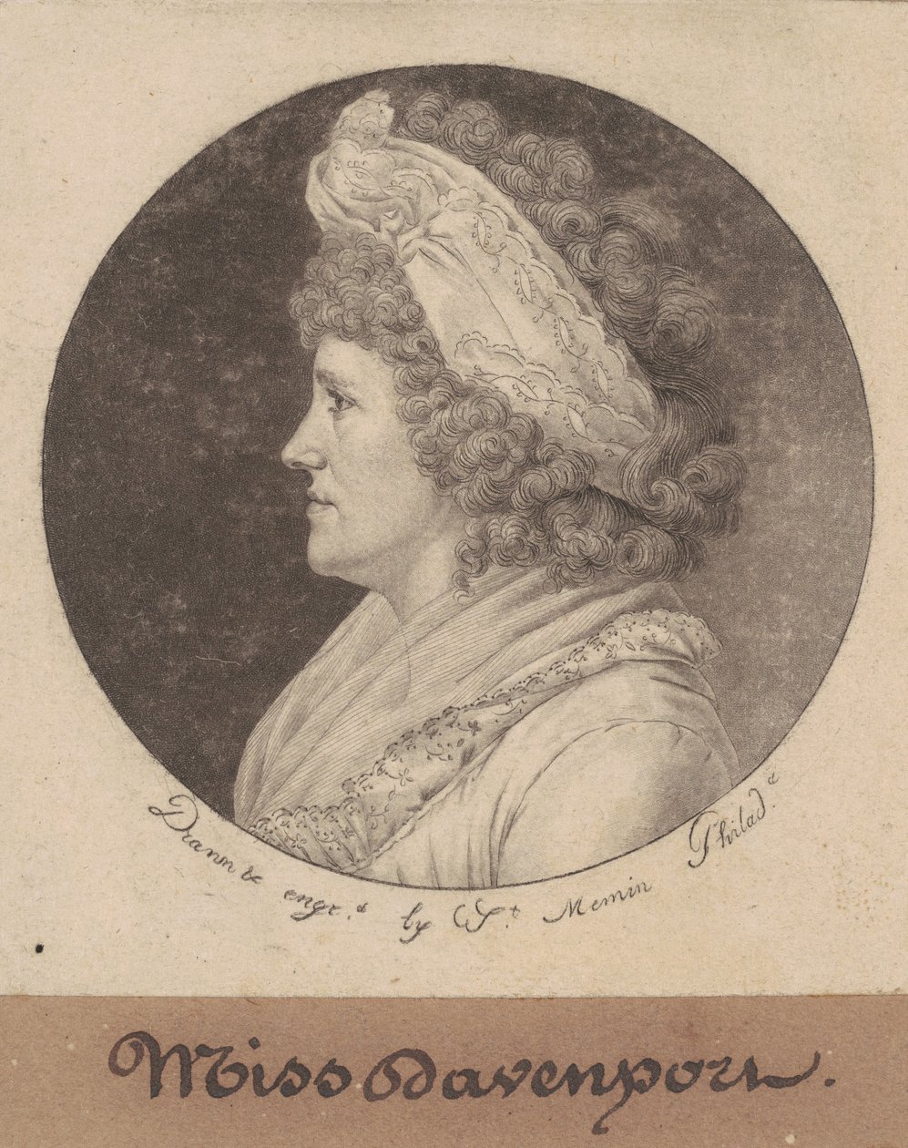 Debby Davenport door Charles B. J. Févret de Saint Mémin