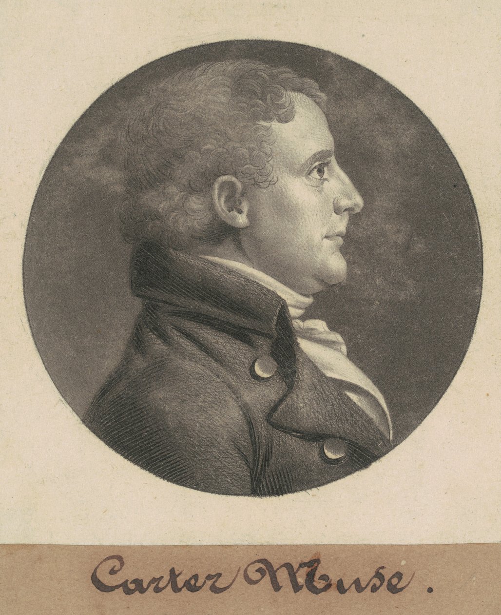 Edward Carter door Charles B. J. Févret de Saint Mémin