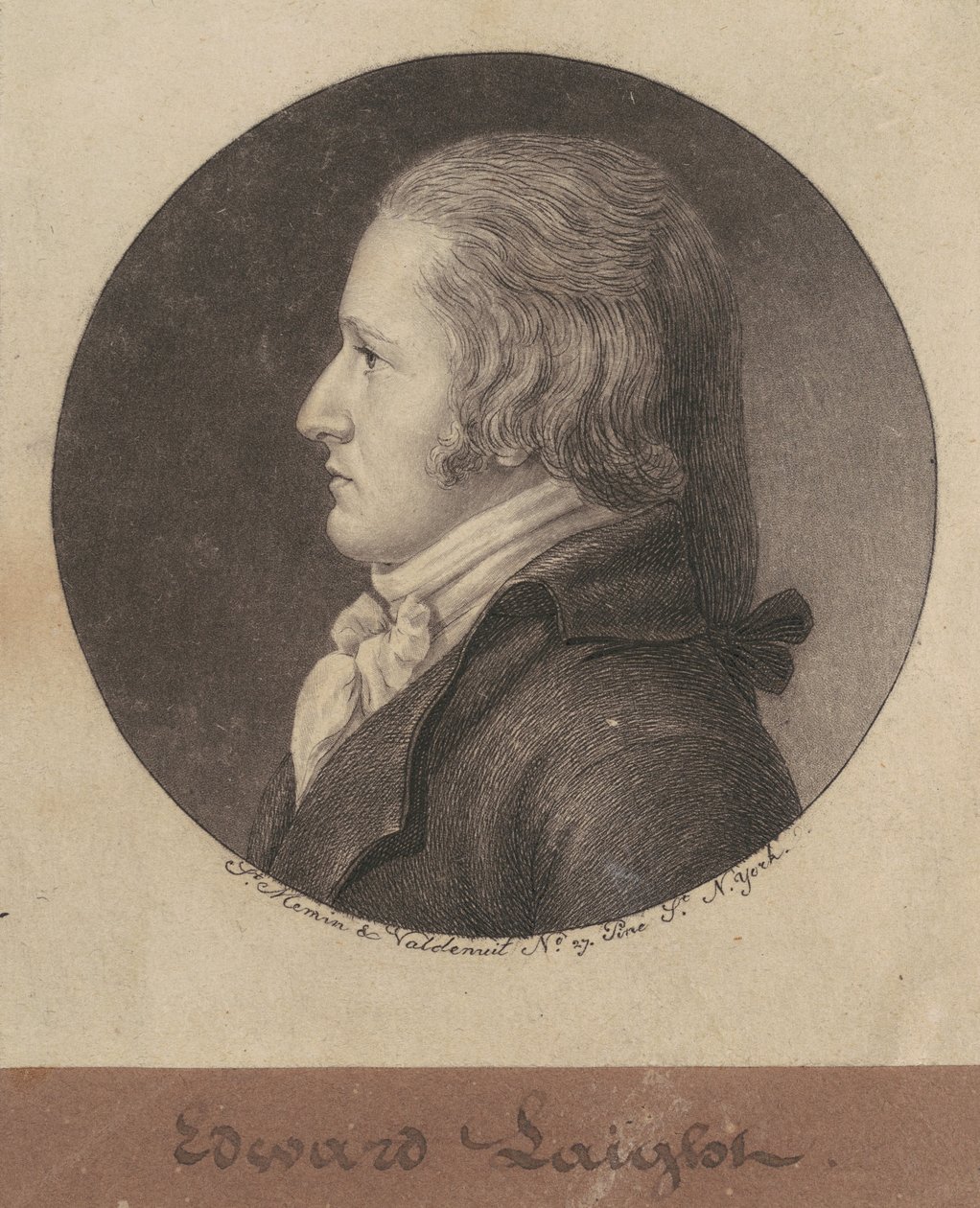 Edward William Laight door Charles B. J. Févret de Saint Mémin