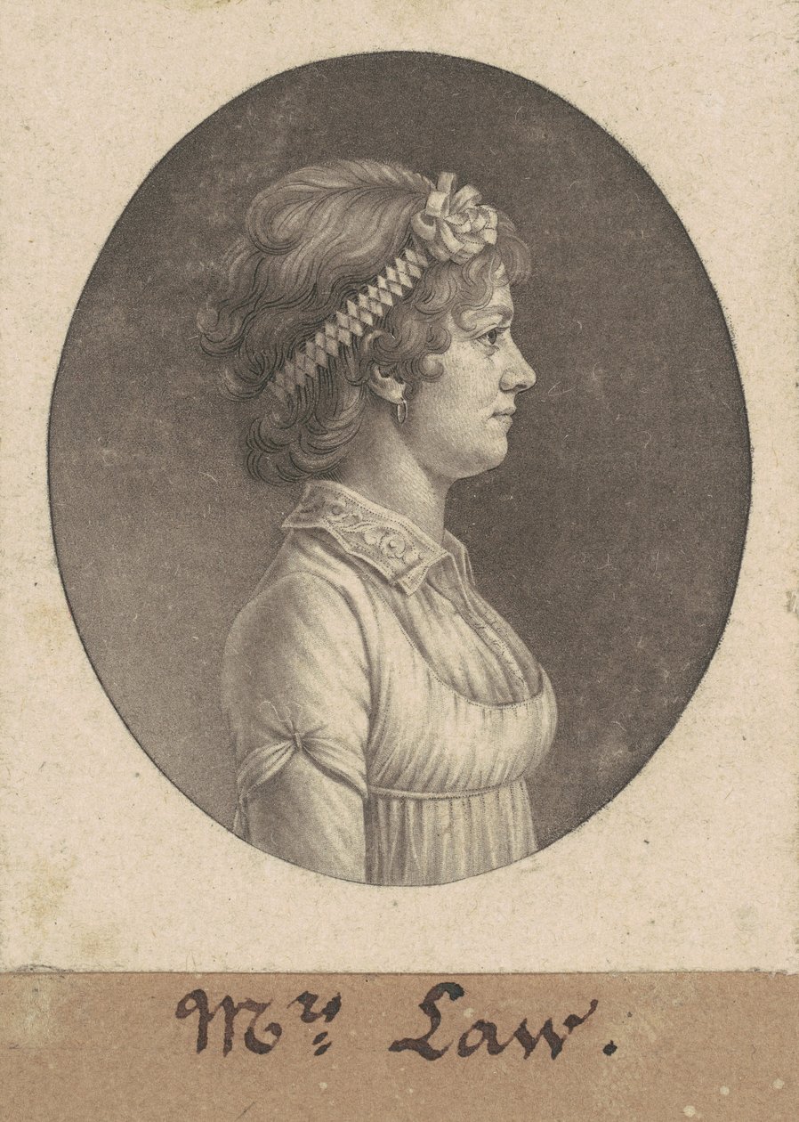 Elizabeth Parke Custis Law door Charles B. J. Févret de Saint Mémin