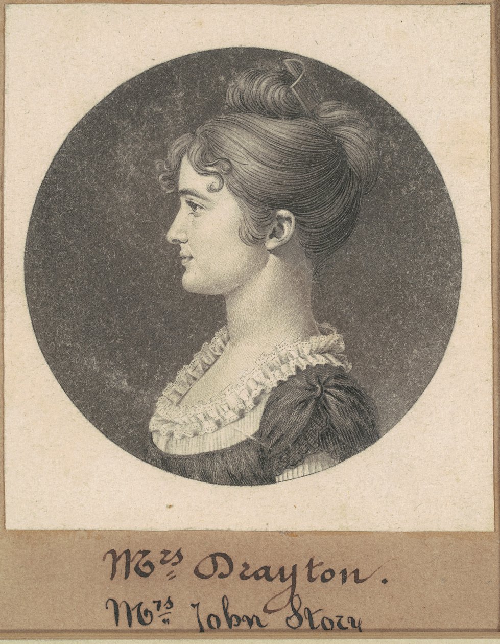 Elizabeth Porcher Gaillard Stoney door Charles B. J. Févret de Saint Mémin