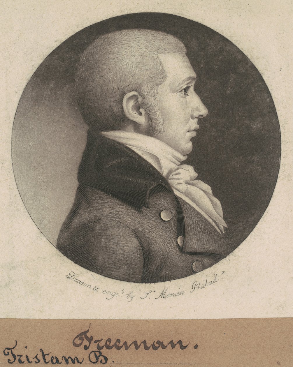 Vrijman door Charles B. J. Févret de Saint Mémin