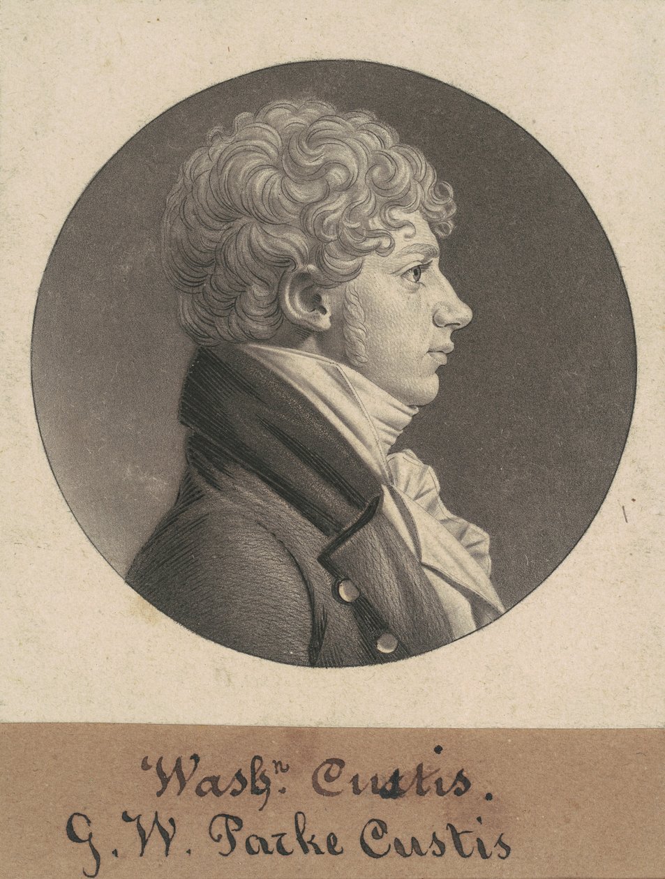George Washington Parke Custis door Charles B. J. Févret de Saint Mémin
