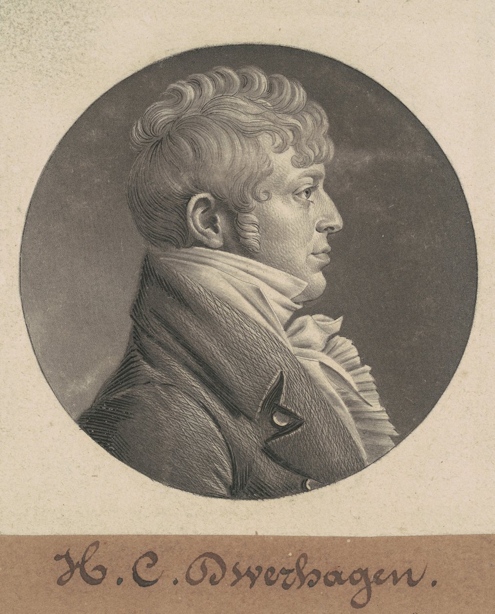 H. C. Dwerhagen door Charles B. J. Févret de Saint Mémin